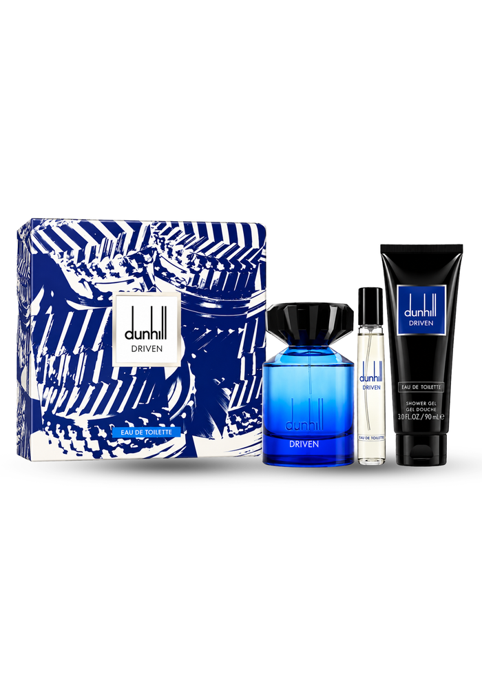 Dunhill Driven Blue EDT Gift Set for Men – 3 Pieces