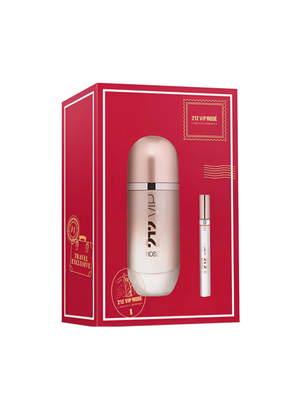 Carolina Herrera 212 VIP Rose For Women Set EDP 80ml + EDP 10ml Travel Spray
