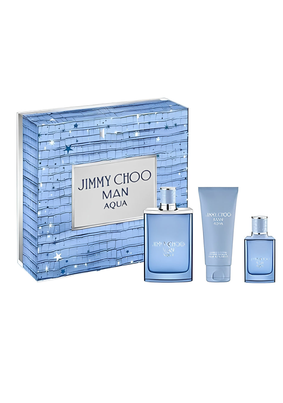 Jimmy Choo Man Aqua EDT 100ml + Shower Gel + Mini EDT 7.5ml Gift Set for Men