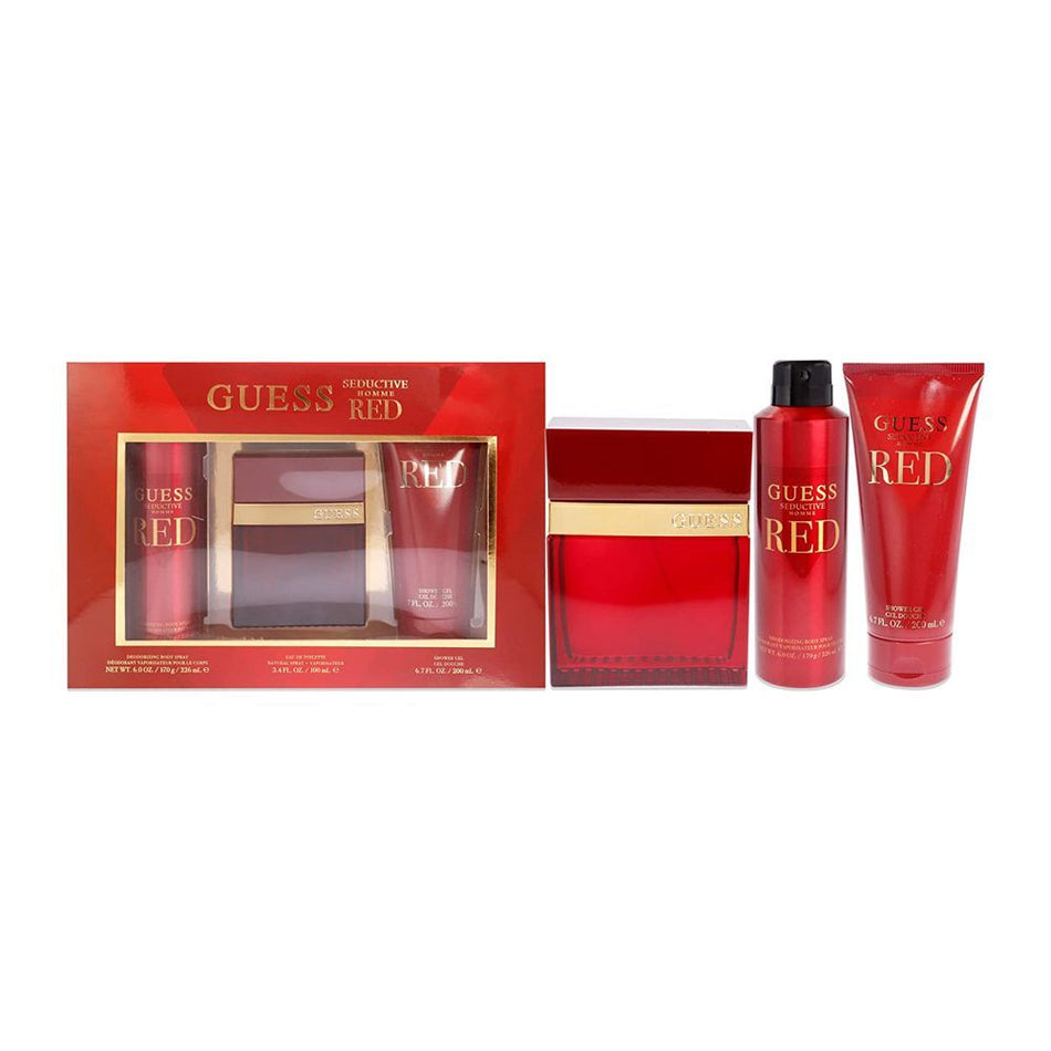 Guess Seductive Homme Red Eau De Toilette 4-Piece Gift Set For Men
