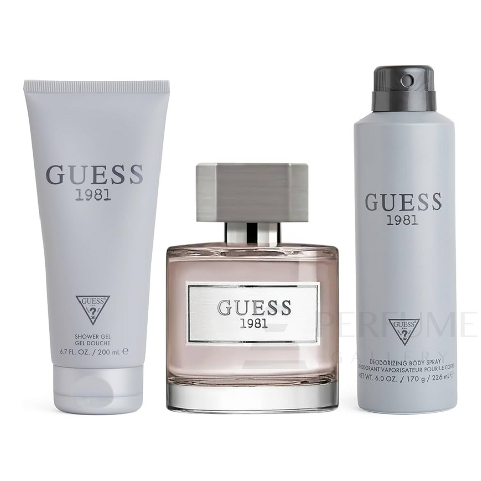 Guess 1981 Homme Eau De Toilette For Men 100ML 3Pcs Set