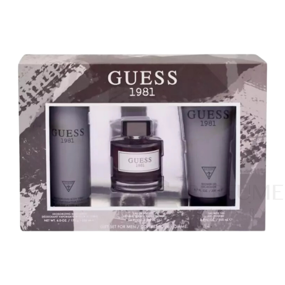 Guess 1981 Homme Eau De Toilette For Men 100ML 3Pcs Set