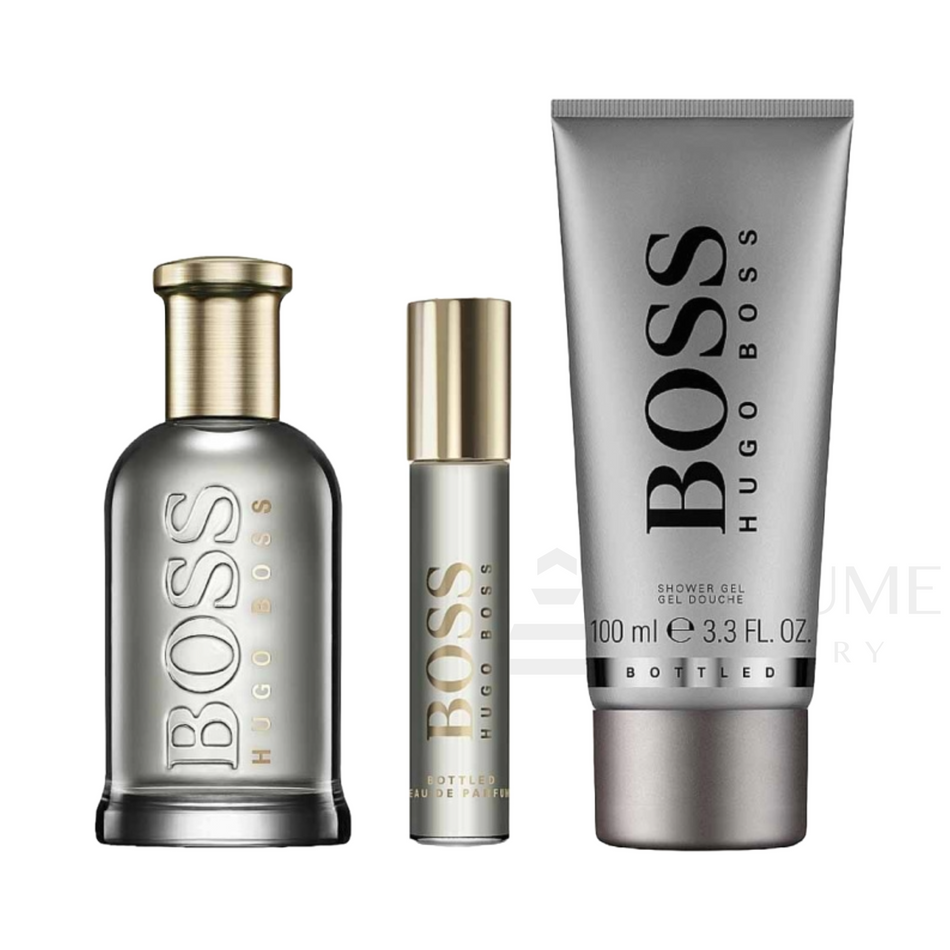 Hugo Boss Bottled Eau De Parfum 3 Piece Gift Set for Men