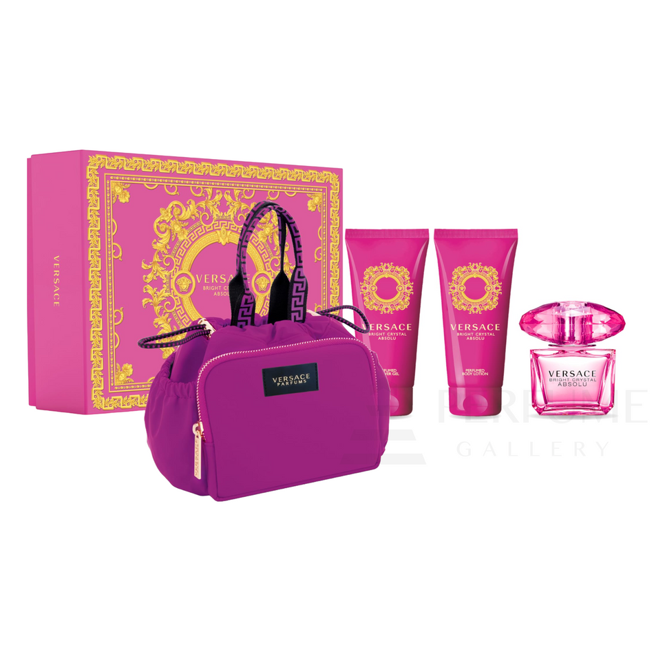 Versace Bright Crystal Absolu Eau De parfum For Women 4 Pcs Gift Set