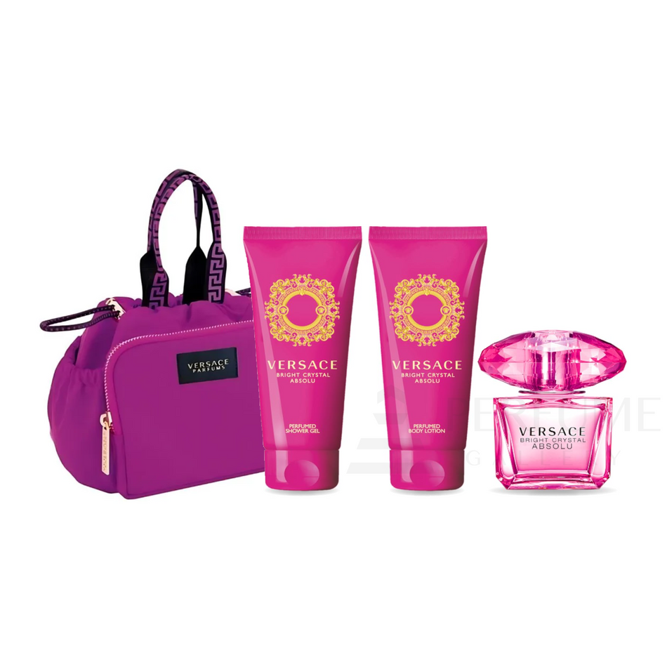 Versace Bright Crystal Absolu Eau De parfum For Women 4 Pcs Gift Set