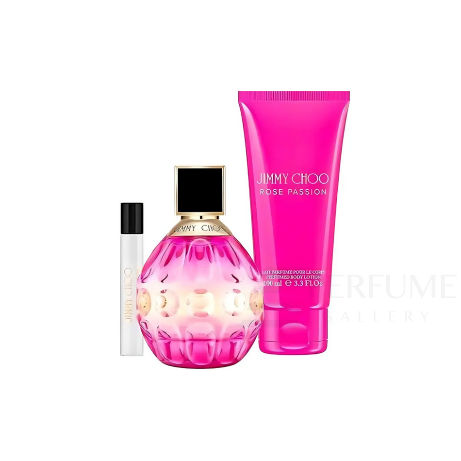 Jimmy Choo Rose Passion Eau De Parfum For Women 3 Pcs Gift Set