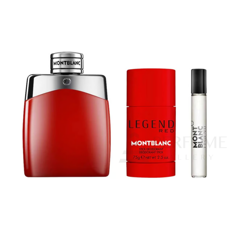 Mont Blanc Legend Red Eau De Parfum 3Pcs Gift Set for Men