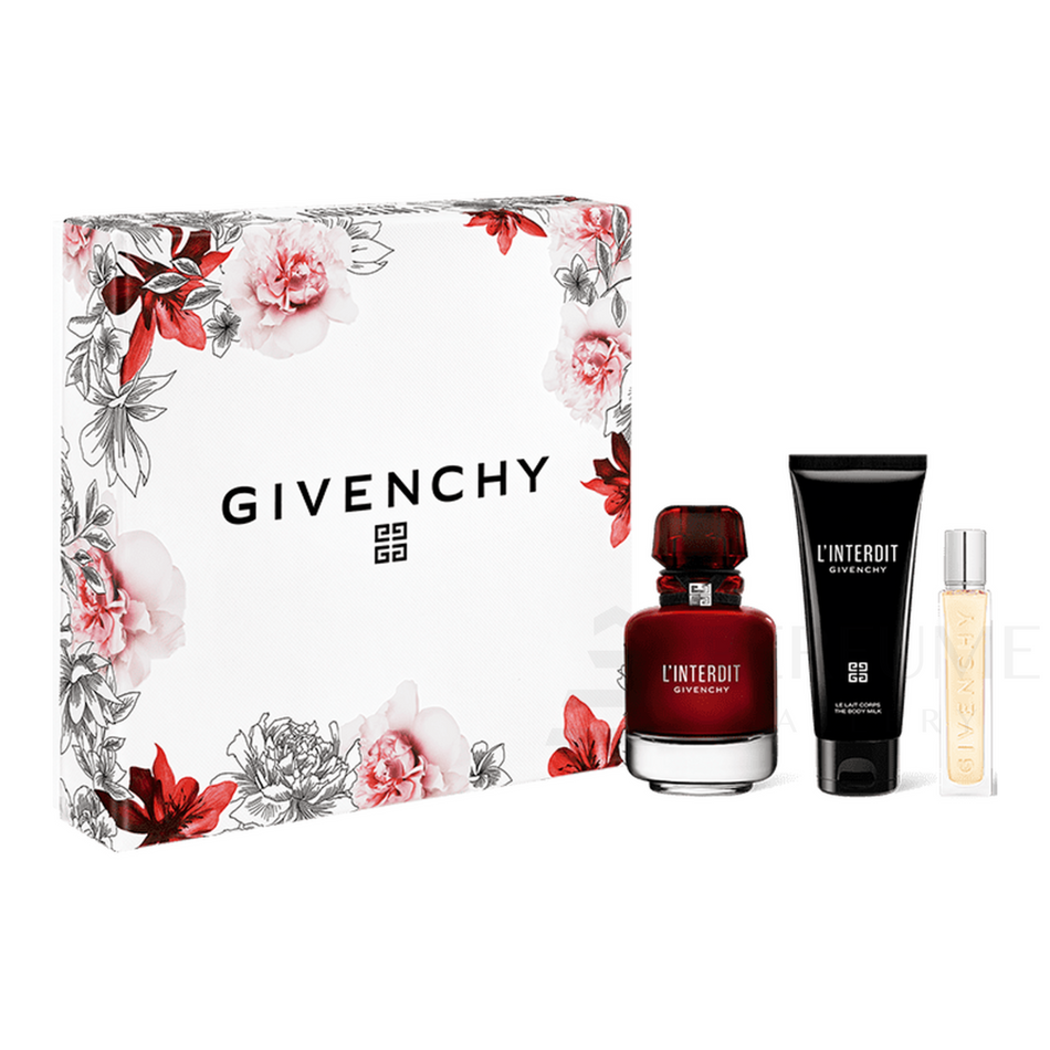 Givenchy L'interdit Rouge Eau De perfum For Women 3Pcs Gift Set