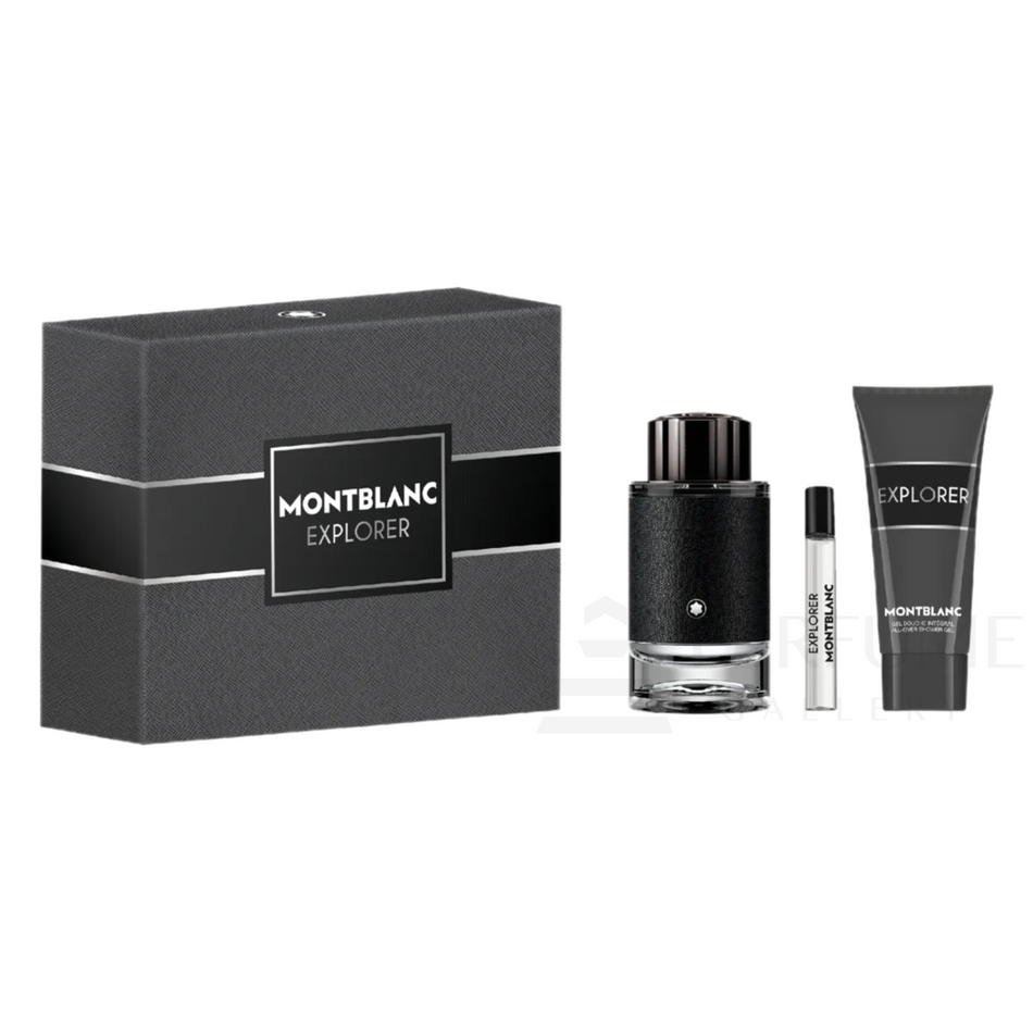 Mont Blanc Explorer Eau De Parfum For Men 3 Pcs Gift Set