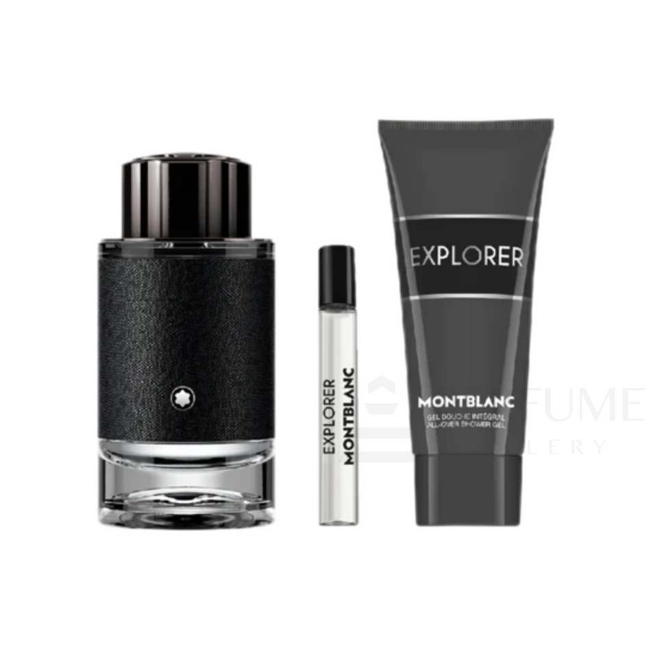 Mont Blanc Explorer Eau De Parfum For Men 3 Pcs Gift Set