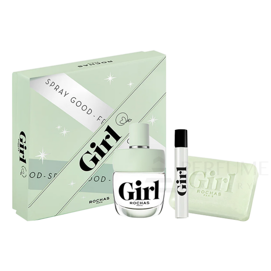 Rochas Girl Eau De Toilette for Women 3Pcs Gift Set