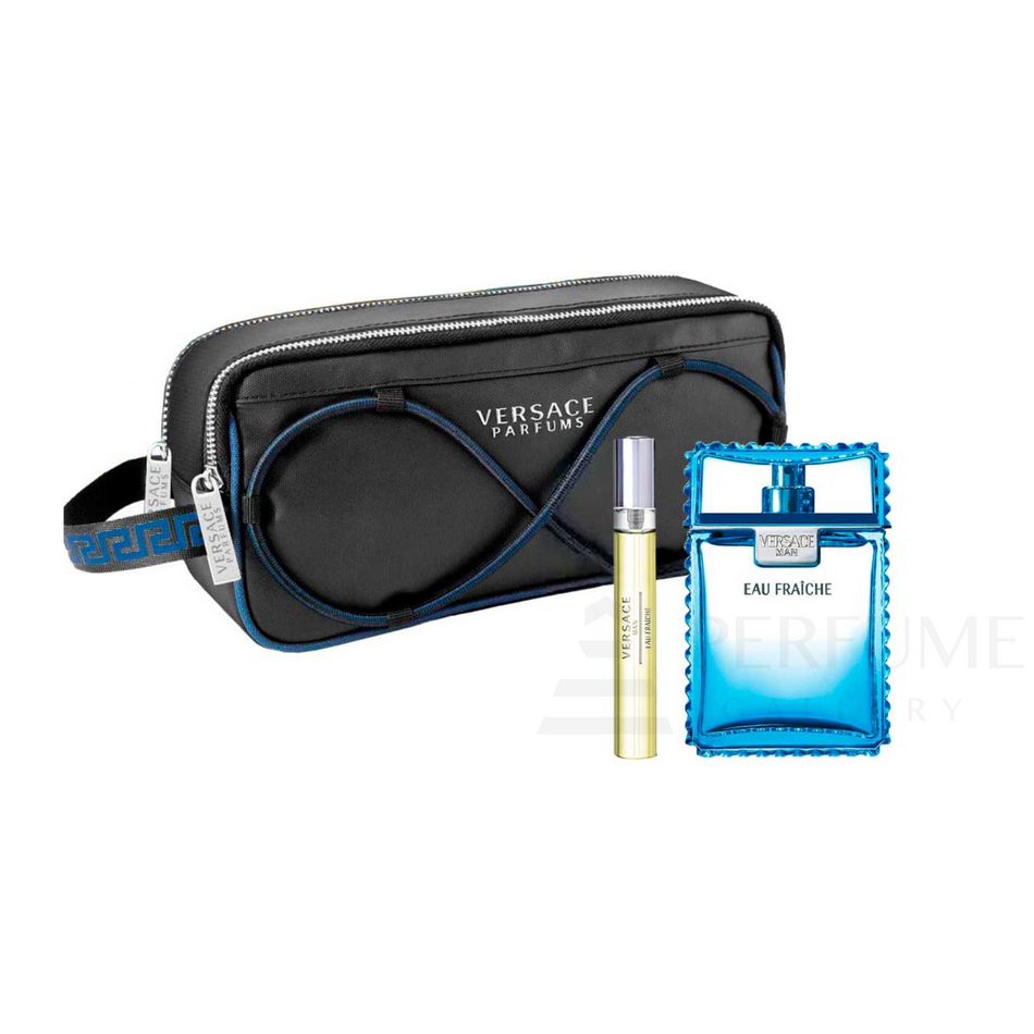 Versace  Eau Fraiche Eau De Toilette For Men 3 Pcs Gift Set