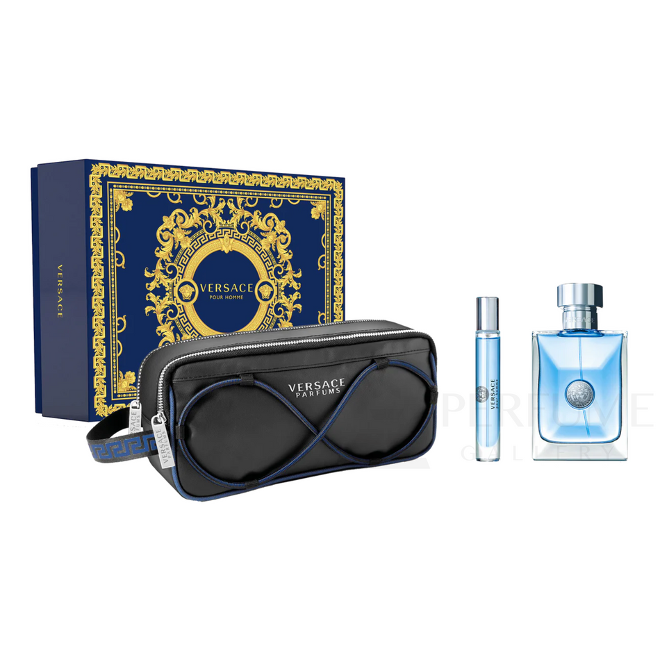 Versace Pour Homme Eau De Toilette for Men 3 Pcs Gift Set