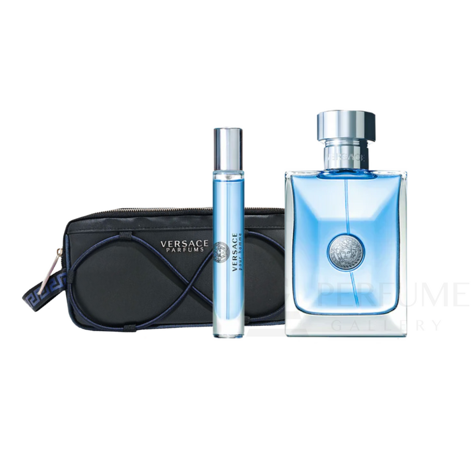 Versace Pour Homme Eau De Toilette for Men 3 Pcs Gift Set