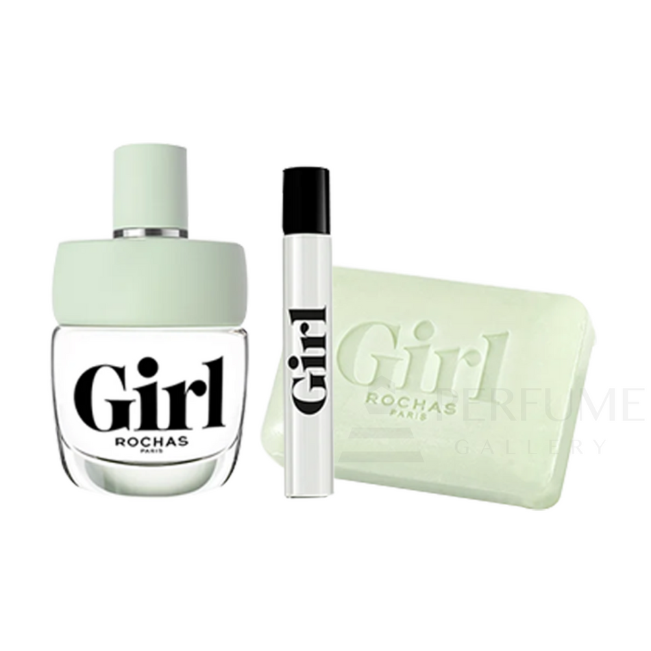 Rochas Girl Eau De Toilette for Women 3Pcs Gift Set