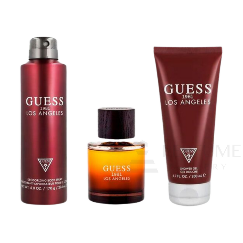 Guess 1981 Los Angeles Eau De Toilette 100ML 3Pcs Gift Set For Men