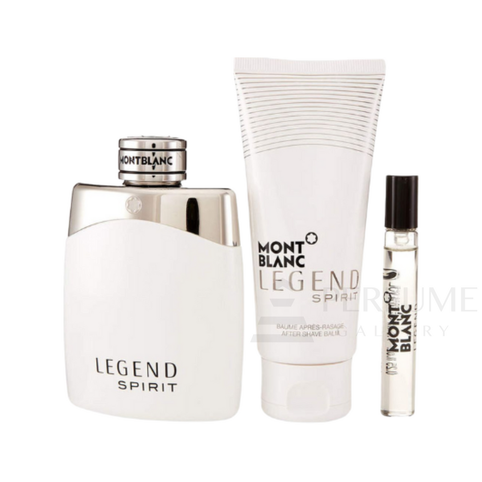 Mont Blanc Legend Spirit Eau De Toilette 3Pcs Gift Set For Men