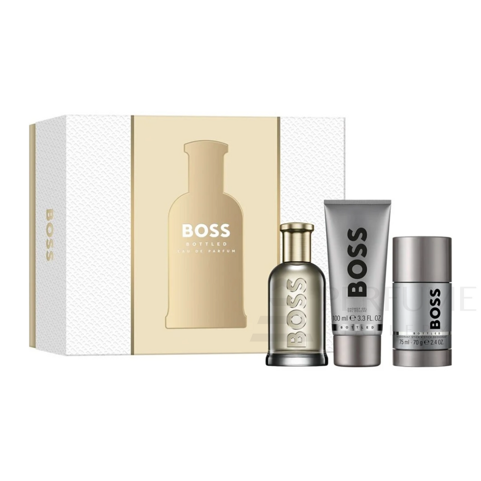 Hugo Boss Bottled Eau De Parfum 3 Piece Gift Set for Men