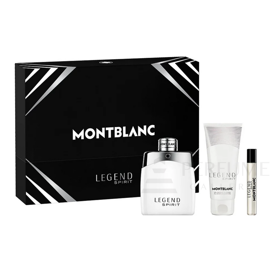 Mont Blanc Legend Spirit Eau De Toilette 3Pcs Gift Set For Men