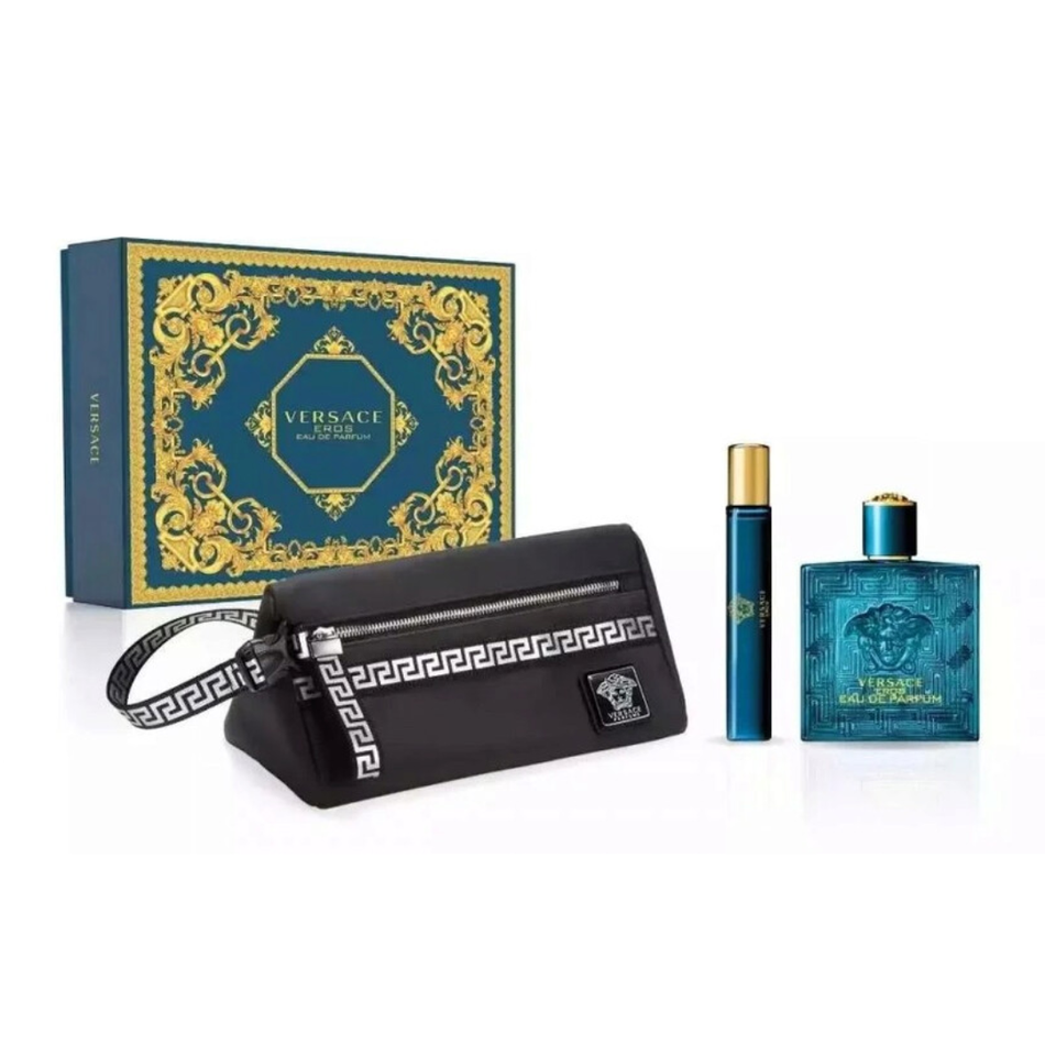 Versace Eros Eau De Parfum  3-Piece Gift Set for Men