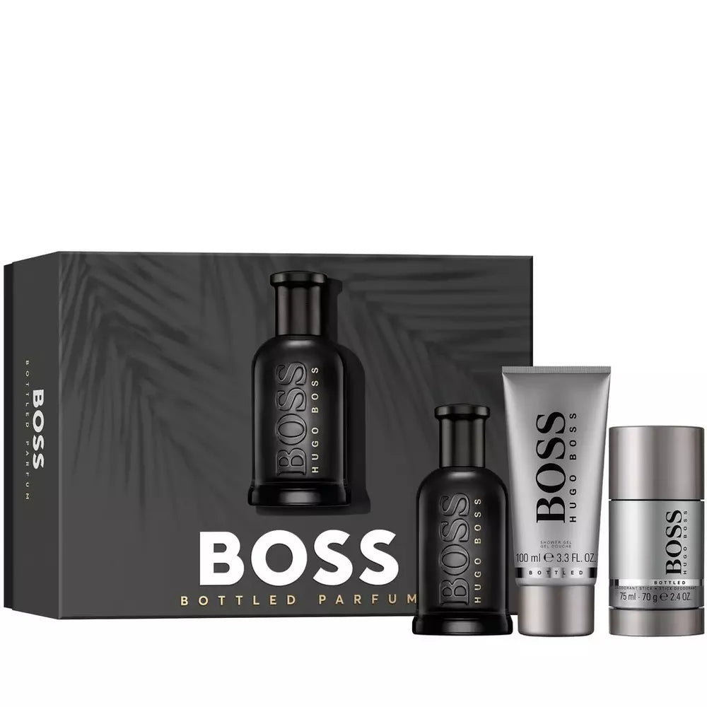 Boss Bottled Parfum 3 Piece Gift Set for Men – Perfume Gallery