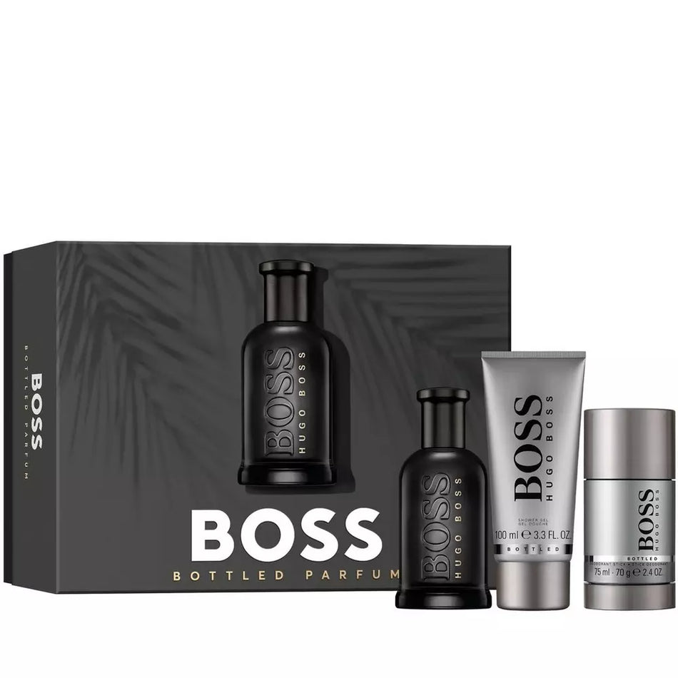 Boss Bottled Parfum 3 Piece Gift Set for Men