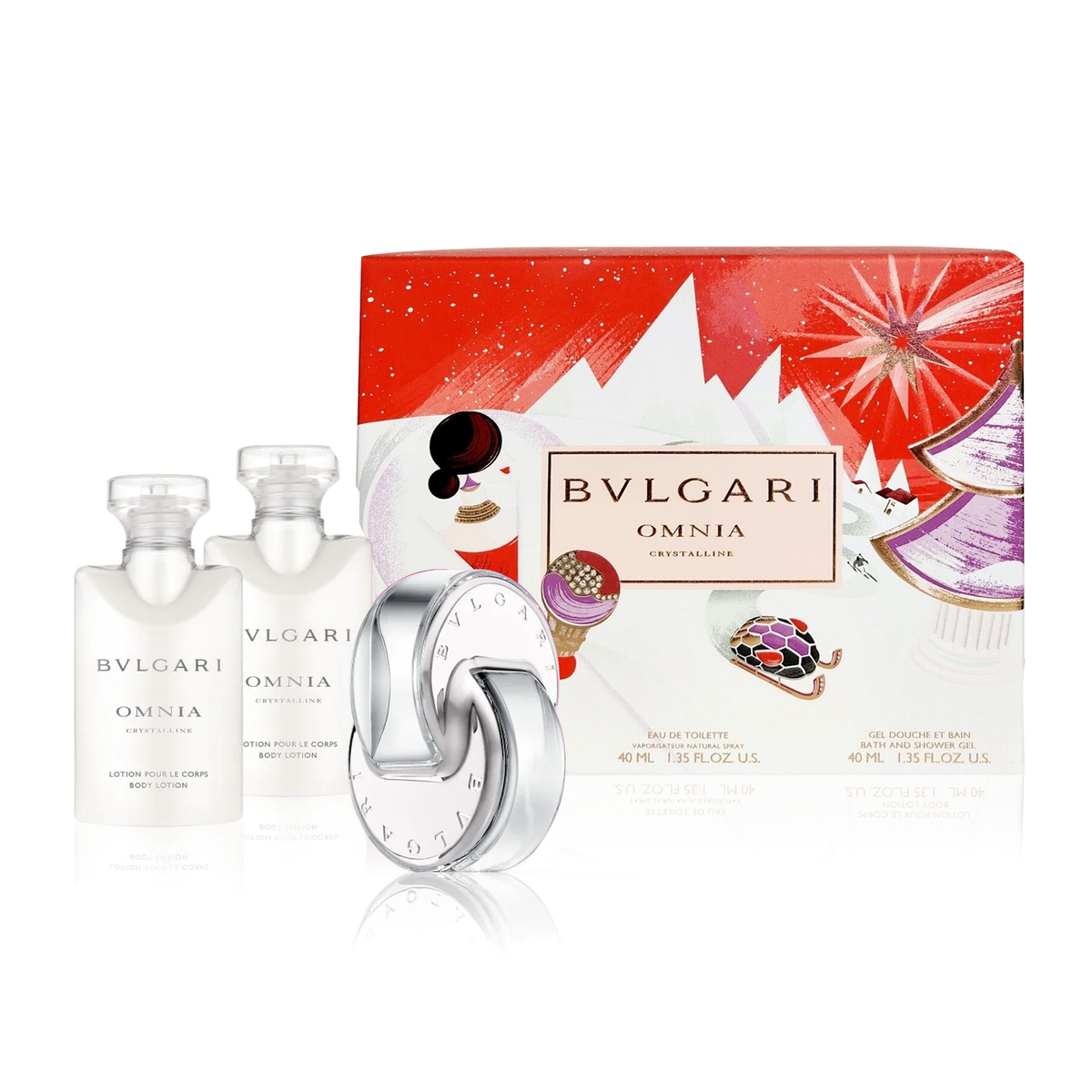 Bvlgari Omnia Crystalline Eau De Toilette Gift Set For Women